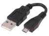 50520 Кабель; USB 2.0; вилка USB A, вилка micro USB B; 100мм; черный