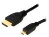 CH0030, Кабель; HDMI 1.4; вилка micro HDMI, вилка HDMI; 1м; черный, LOGILINK