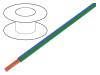 LGY0.35-BL/GR, Провод; LgY; многопров; Cu; 0,35мм2; сине-зеленый; ПВХ; 300/500В, BQ CABLE (TME brand)