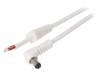 DC.CAB.1911.0150, Кабель; провода, вилка DC 5,5/1,7; угловой; 1мм2; белый; 1,5м, BQ CABLE (TME brand)
