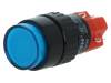 V16Y-11-B, Переключатель: кнопочный; 1; SPDT; 3A/250ВAC; 2A/24ВDC; синий; IP40, Onpow