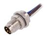T4070014041-001, Разъем: M8; Дл.провода:0,2м; "папа"; PIN:4; гнездо; 30В; IP67, TE Connectivity
