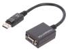 AK-340403-001-S Кабель; DisplayPort 1.2; 150мм; черный; 28AWG; Проводник: Cu