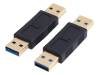 AU0016 Адаптер; USB 3.0; вилка USB A, с обеих сторон; позолота