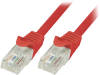 CP2024U Patch cord; U/UTP; 6; многопров; CCA; ПВХ; красный; 0,5м; 24AWG