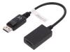 AK-340408-001-S Кабель; DisplayPort 1.1a; вилка DisplayPort, гнездо HDMI; 150мм