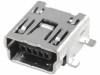 UB-M5BR-G14-4S, Гнездо; USB B mini; SMT; PIN:5; горизонтальный, JST