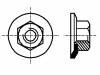 B5/BN712 Гайка; с юбкой; шестигранная; M5; сталь; Покрытие: цинк; Шаг:0,8