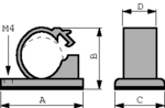 12J-S [100 шт], Cable holder diam. 17...19 mm PU=100 ST, Kai Suh Suh (KSS)