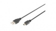 DB-300130-018-S Cable USB-A Plug - USB Mini-B 1.8m Black