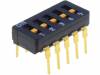 A6D-5100 Переключатель: DIP-SWITCH; Кол-во секций:5; ON-OFF; 0,03A/30ВDC