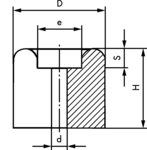 MT10000027, Bumper NR D12 mm H6.5 mm white, -