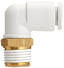 KQ2L08-01AS, Angle plug-in connector R1/8^-8.0 mm, SMC PNEUMATICS