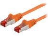 95456 Patch cord; S/FTP; 6; многопров; CCA; ПВХ; оранжевый; 0,25м