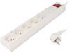 PS-5P-3.0-WH, Сетевой удлинитель; Гнезда:5; ПВХ; белый; 3x1мм2; 3м; 10А, JONEX