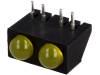 L-73CB/2YDA, LED; горизонтальн.,в корпусе; желтый; 4,8мм; Кол-во диод: 2; 20мА, Kingbright
