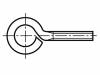 3056118 Рым-болт; M4x15; Головка: с петлей; нет; сталь; цинк; 6мм