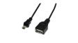USBMUSBFM1 Extension Cable USB-A Socket - USB Mini-B 300mm USB 2.0 Black