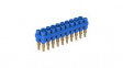 63.9356-23 20 Pole Socket Strips, diam. 2mm, Blue, 10A, 30/60VAC/VDC, Nickel-Plated