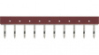 PYDN-6.2-100R Short Bar;Short Bar, Red, Pitch=6.2 mm, Poles=10, Value Desi