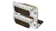 163A19499X D-Sub dual plug 30 male / male solder pcb tht/90deg.