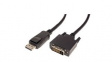 11.99.5612 Video Cable, DisplayPort Plug - DVI-D 18 + 1-Pin Male, 1920 x 1080, 5m