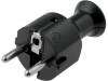 WT-40 CZARNA, Разъем: питания AC; круглый, Uni-Schuko, с заземлением; вилка, PLASTROL