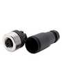 RND 205-01197, M12 Circular Connector, Straight, Socket, 4 Poles, A-Coded, Screw, RND Connect