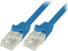 CP1016U Patch cord; U/UTP; 5e; многопров; CCA; ПВХ; синий; 0,25м; 26AWG