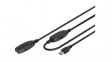 DA-73106 Extension Cable USB-A Plug - USB-A Socket 15m Black