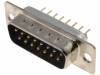 DS15P, Гнездо; D-Sub; PIN:15; "папа"; прямой; THT; позолота, CONNFLY