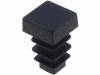 FIX-ST-10X10BK, Заглушка; Мат-л: ПВД; H:15,5мм; L:10мм; Выс:1,5?2мм; для профилей, FIX&FASTEN