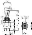 MTA 206P Miniature Toggle Switch, On-Off-On, Soldering Lugs