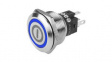 82-6151.1124.B001 Vandal Resistant Pushbutton Switch, Blue, 3 A, 240 V, 1CO, IP65/IP67/IK10