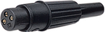 APF, XLR Cable socket, 3 Poles Black, Cliff