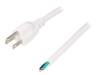 S21-3/16/3.5WH, Кабель; вилка NEMA 5-15 (B), провода; 3,5м; белый; ПВХ; 3x16AWG, LIAN DUNG