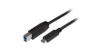 USB315CB2M USB Cable USB-C Plug - USB-B Plug 2m USB 3.0 Black