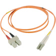 LCSC50DOR15 FO cable 50/125um OM2 LC/SC 15 m Orange