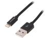 50423 Кабель; USB 2.0; вилка USB A, вилка Apple Lightning; 1,5м; черный