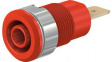 23.3060-22 Safety Socket 4mm Red 32A 1kV Gold-Plated