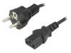 KAB-EU-P3-1.5-BK, Кабель; вилка CEE 7/17 (C), вилка CEE 7/7 (E/F), IEC C13 "мама", ESPE