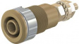 23.3020-27 Safety Socket diam.4mm Brown 32A 1kV Gold-Plated