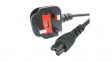 PXTNB3SUK2M IEC Device Cable UK Type G (BS1363) Plug - IEC 60320 C5 2m Black