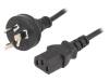 KAB-AUS-P3-1.8-BK, Кабель; IEC C13 "мама", SAA/3/15; 1,8м; черный; ПВХ; 3x0,75мм2; 10А, ESPE