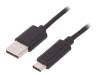 50484, Кабель; USB 2.0,USB 3.1; вилка USB A, вилка USB C; 1,8м, QOLTEC