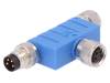 T4082102004-000, Тройник; М8 "папа",2 М8 "мама"; PIN:4; T; IP67; Полярность: A, TE Connectivity