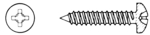 7981B0409R, Self-tapping sheet metal screw, Phillips 9.5 mm, BOSSARD