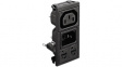 BZV09/Z0000/04 Plug combi-module C14 Faston 6.3 x 0.8 mm 10 A/250 VAC black Snap-in L + N + PE