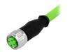 21349300477010, Вилка; M12; PIN:4; "мама"; код D-Ethernet; 1м; изоляция: TPU; прямой, Harting