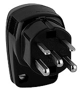 8825.T25.L.60, Mains plug Suisse T25 Black Switzerland, Type 25, Feller CH